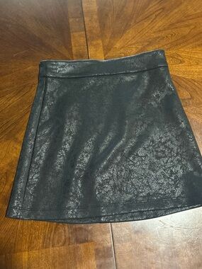 Gianni Bini Black Faux Leather Mini Skirt